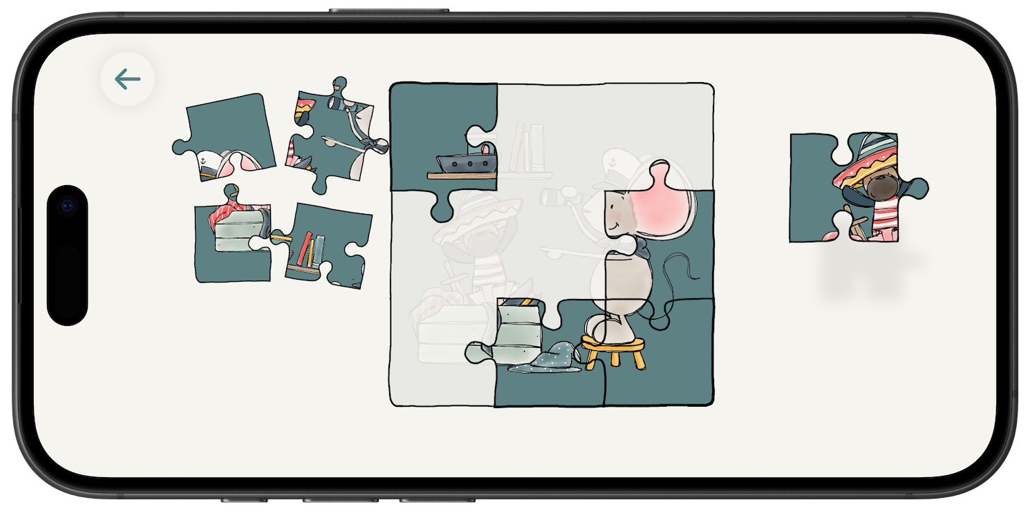 Thuis bij Muis on iPhone – putting a puzzle together